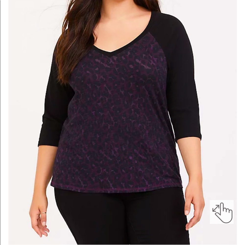Torrid Purple Raglan Tee